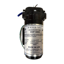 Load image into Gallery viewer, Aquatec 5843-8D02-B574 label: 0.9 GPM open flow, 115 VAC, 50 PSI by-pass, switch N/A