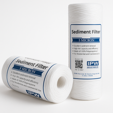 Load image into Gallery viewer, IPW Industries Inc. 10" x 4.5" Full Flow String Wound Sediment Water Filter Cartridge | Whole House Sediment Filtration