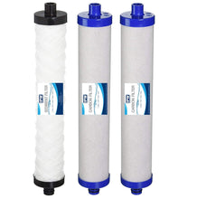 Load image into Gallery viewer, Compatible Hydrotech 41400008/41400009 Replacement Reverse Osmosis Water Filter Cartridge Set - Isopure Water - (1) HYD - SW (2) HYD - CB