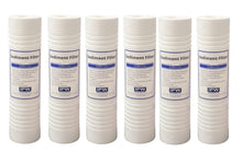 Load image into Gallery viewer, Compatible with 6 pk 10"x2.5" 5 Micron Grooved Sediment Melt Blown Filters Cartridges - Isopure Water - (6) x SGC - 25 - 1005