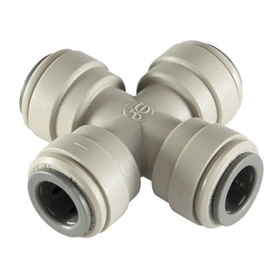 John-Guest---Acetal-4-Way-Cross-Fitting---Grey-3/8”-OD,Isopure-Water,8