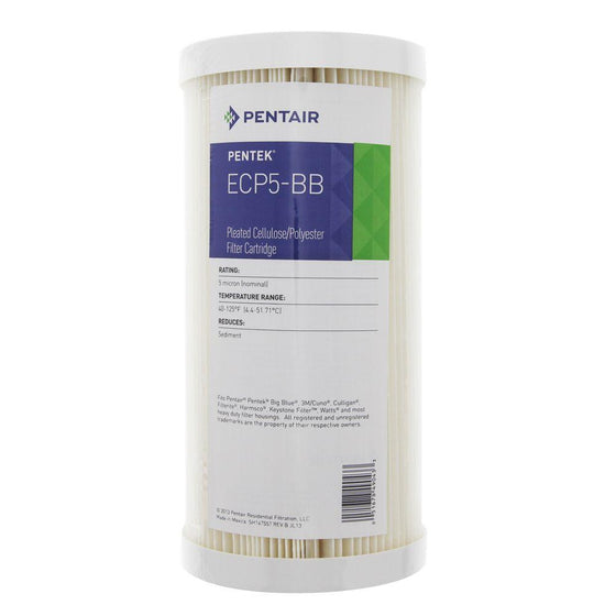 Pentek---ECP5-BB---10-x-4.5-Pleated-Cellulose-5-Micron-Sediment-Filter,Isopure-Water,8