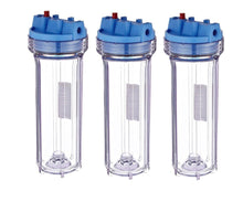 Load image into Gallery viewer, Pentek - Slim Line 10" Filter Housing - Blue Cap / Clear Sump - Isopure Water - 3x 158117