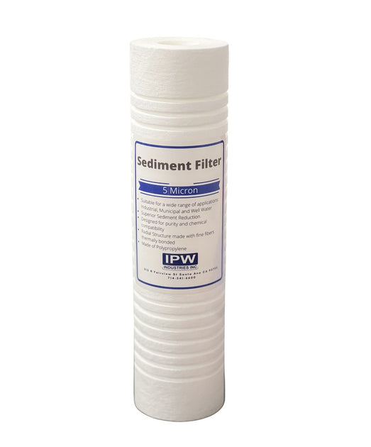 10 inch×2.5 inch 5 Micron Grooved Sediment Melt Blown Filters Cartridges (Compatible Replace Aqua-Pure AP110 Whole House) by IPW Industries Inc.
