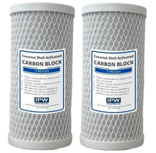 Load image into Gallery viewer, IPW Industries Inc. 10"x 4.5 " Whole House Coconut Carbon Block  Filter Replacement 5 Micron
