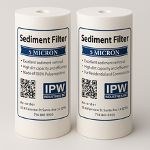 Load image into Gallery viewer, 5 Micron Sediment Water Filter Cartridge 10&quot; x 4.5&quot; - Whole House Water Filter Replacement - Full Flow Sediment Filtration System by IPW Industries Inc

