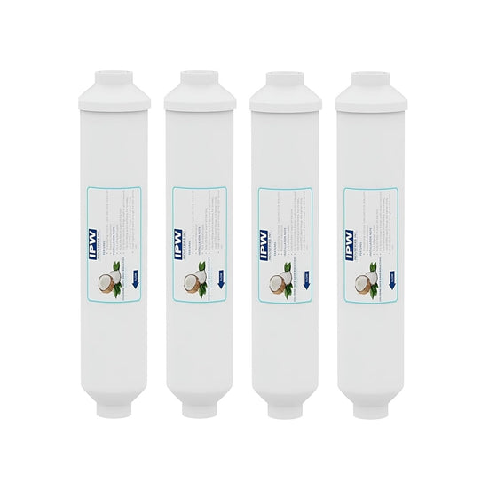 4-PACK-Ca-Ware-Compatible-10-X-2-GAC-Inline-Filter-RO-Post-Filter---1/4-NPT-T33,Isopure-Water,3