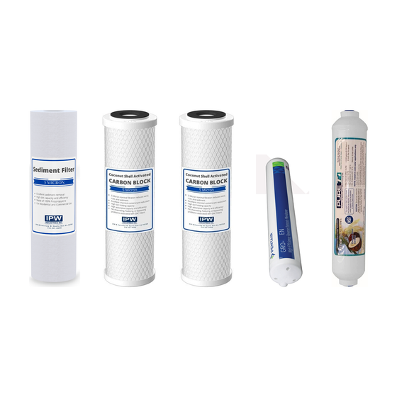 IPW-Industries-Inc.-Compatible-to-Franklin-Electric-/-Pentair-Green-RO-GRO-50-5-(5-Stage-50-GPD)-Replacement-Water-Filter-Set-|-Sediment-+-(2)-Carbon-Block-+-Inline-Post-Carbon-|-Optional-1:1-High-Recovery-Membrane,Isopure-Water,10