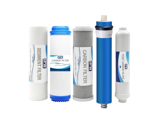 75 GPD Complete Reverse Osmosis Replacement Filter Set For Under Sink 5-Stage RO Replacement Water Filter System