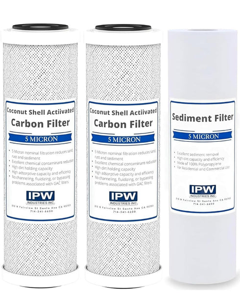 Compatible---MADE-IN-USA-FILTERS---Replacement-Pre-Filter-Set-For-APEC-RO-45,-RO-90,-RO-PH90,-RO-PERM,-RO-PUMP,-RO-Hi,-WFS-1000-Reverse-Osmosis-Water-Filter-System-Stage-by-IPW-Industries-Inc,Isopure-Water,2