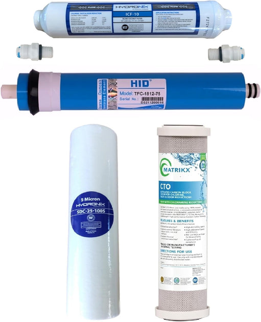 RO-Water-Filter-Replacement-Set-with-75-GPD-Membrane-for-4-Stage-System-with-Cloramine-Reducing-Filter,Isopure-Water,3