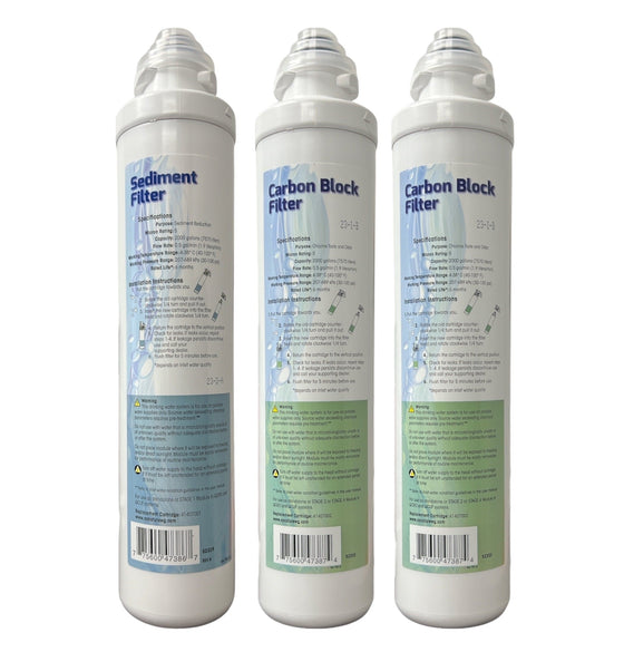 Aqua Flo QCRO Filter Replacement Kit for QCRO Set of 3 - Membrane Not Included