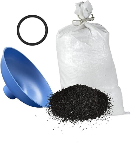 IPW-Industries-Inc.---Activated-Carbon-Coconut-Shell-for-Pelican-PC600-R-/-PC1000-R-and-Whole-House-Water-Filter,-Granular-Charcoal-Media-with-Funnel,-27-lbs,Isopure-Water,1
