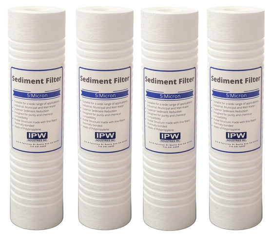 Compatible-Purenex-SG-5M-5-Micron-Sediment-Water-Filter-Grooved-Cartridge,-4-Pack,Isopure-Water,7