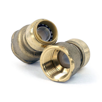 Chandler Connected Series 3/4" Brass SharkBite Straight Connectors, Set of 2 (CS-07-SHARK)