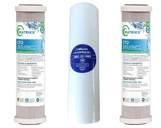 Filter-Set-for-HIGH-RECOVERY-4-Stage-RO,-Two-Prefilters,-One-Postfilter,-(no-membrane-with-this-set),Isopure-Water,12