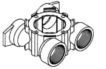 Fleck-(13399NP)-Bypass-Valve-Body,-1-(Nickel-Plated),Isopure-Water,12