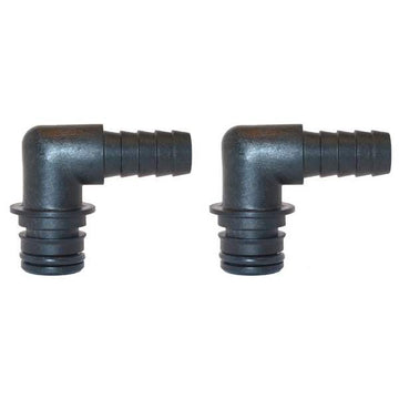 Flojet (20381-009) Quad Ports 1/2" Hose Barb 90 degree Elbow (1 PAIR)