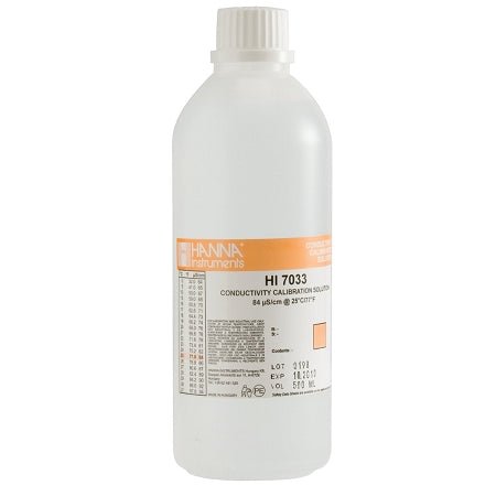 Hanna-(HI7033L)-84-µS/cm-Conductivity-Calibration-Solution,-500mL-Bottle,Isopure-Water,5