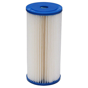 Harmsco "Polyester-Plus" 10" x 4.5" - Calypso Blue Pleated Sediment Cartridge - 12 SqFt