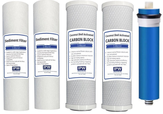 Hydro-Logic-Stealth-RO100-Compatible-Five-Filter-Pack---100-GPD-RO-Membrane,-Carbon,-Sediment-Filter-for-Hydrologic-Systems-by-IPW-Industries-Inc,Isopure-Water,4