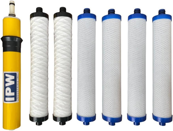 IPW-Industries-Inc.-Annual-Filter-Set-Compatible-to-Hydrotech-41400008/41400009-Replacement-Reverse-Osmosis-Water-Filter-Cartridge-Set-w/Compatible-33001033-50-GPD-Membrane-Filter-Set,Isopure-Water,11
