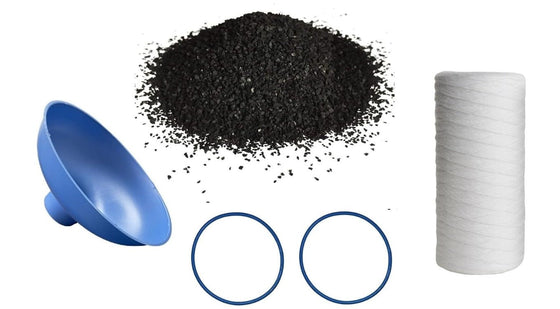 IPW-Industries-Inc.-Compatible-PC1000-P-Bulk-Water-Filter-Catalytic-Carbon-Charcoal-Replacement-Media-and-Pre-Filter-5-Micron-Sediment-Replacement-Filter-w/O-Rings-and-Funnel,Isopure-Water,10