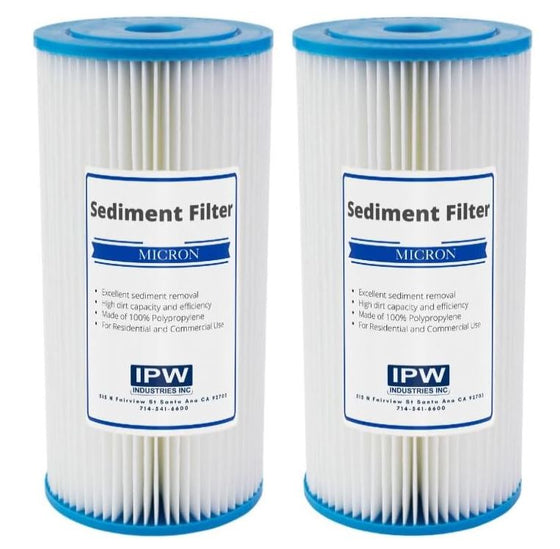 IPW-Industries-10-x-4.5-Pleated-Sediment-Filter-–-30-Micron-Replacement-Cartridge-2-Pack,Isopure-Water,1