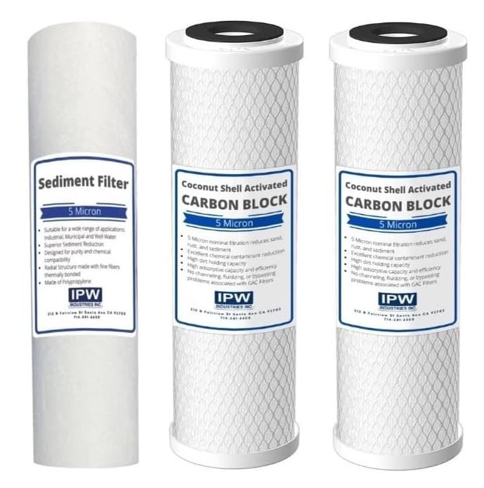 SimPure 10-Inch Whole House Water Filter Housing - 3/4"NPT Brass Port-Fit For 10" X 2.5" Filters RSWH003