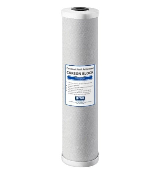 IPW Industries Inc - High Capacity  - 20” x 4.5” Big Blue Water Filter Replacement Cartridges - Carbon Block Water Filtration Systems