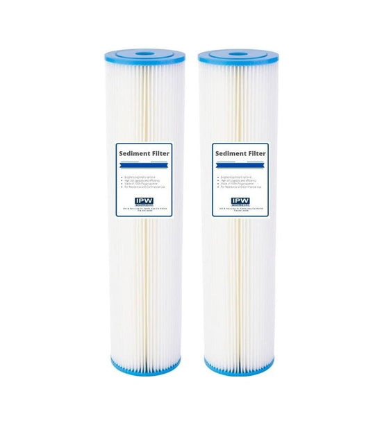 IPW-Industries-Inc.-(PBB-P20-1)-20-x-4.5-Whole-House-Heavy-Duty-Pleated-Sediment-Pre-Filter-1-Micron---Pack-of-2,Isopure-Water,7