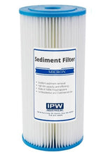 Load image into Gallery viewer, IPW Industries 10&quot; x 4.5&quot; Pleated Sediment Filter – 50 Micron Replacement Cartridge
