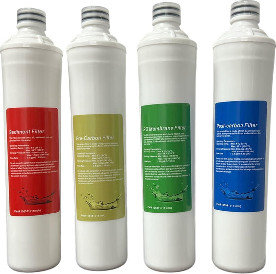 IPW-Industries-Inc-Quick-Change-PUSH-BUTTON-Water-Filter-Set-for-Premier-RO-Pure--Zero-Pure-Reverse-Osmosis-System,-4-Pack-Replacement-Filtration-Kit;-531152;-105311;-105351;-105341;-105331,Isopure-Water,8