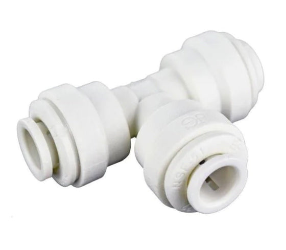 John-Guest---Polypropylene-Union-Tee-Quick-Connect-Fitting---White,Isopure-Water,1