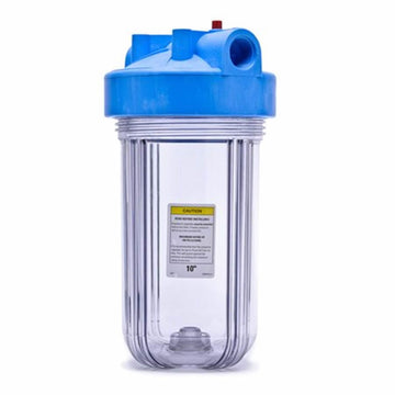 Pentek - 10" Big Blue Filter Housing - Blue Cap / Clear Sump - 1" NPT