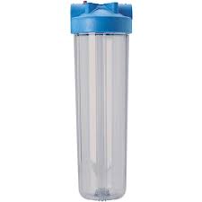 Pentek - 20" Big Blue Filter Housing - Blue Cap / Clear Sump - 1" NPT