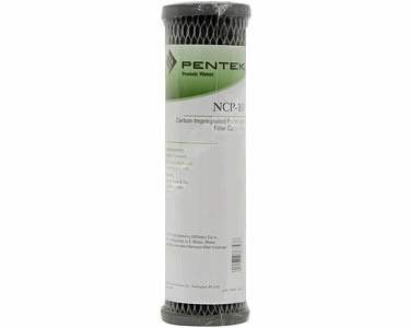 Pentek---NCP-10---10-x-2.5-Pleated-Carbon-Impregnated-Polyester-10-Micron-Filter,Isopure-Water,1