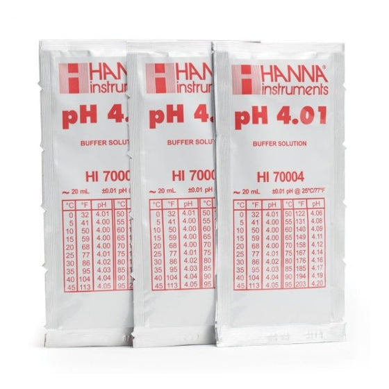 Hanna-(HI70031P)-1413-S-cm-(EC)-Conductivity-Calibration-Solution,-20mL-sachet;-25-pack,Isopure-Water,11