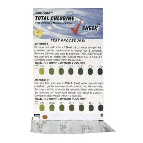 Sensafe-(481110)-Its-Total-Chlorine-Kit;-30-Foil-Packets-Test-Strips,Isopure-Water,10