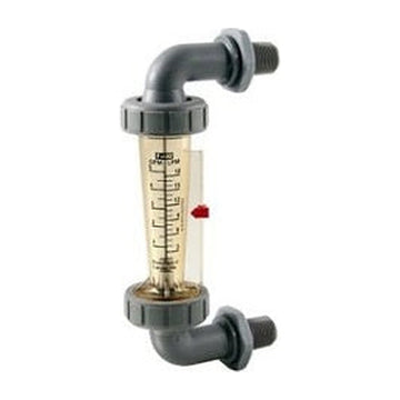 Blue And White (F-44376LHEC-8) 0.2 - 2 GPM Flow Meter; 1-2" ID Barb; PM