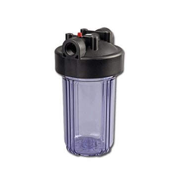 PureT - C907 Series - 10" Double O-Ring Big Blue Filter Housing Black Cap / Clear Sump with PR