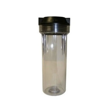 QMP (QMP300-CL-B) 10" Clear High Pressure Filter Housing 1-4"NPT w- Black Cap