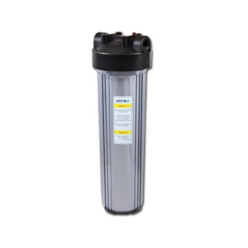 PureT - C908 Series - 20" Big Blue Filter Housing Black Cap / Clear Sump with PR