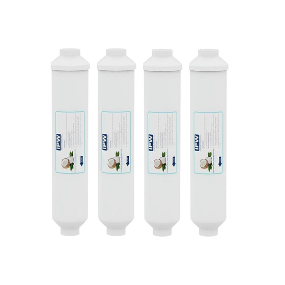 4-PACK-Ca-Ware-Compatible-10-X-2-GAC-Inline-Filter-RO-Post-Filter---1/4-NPT-T33,Isopure-Water,10