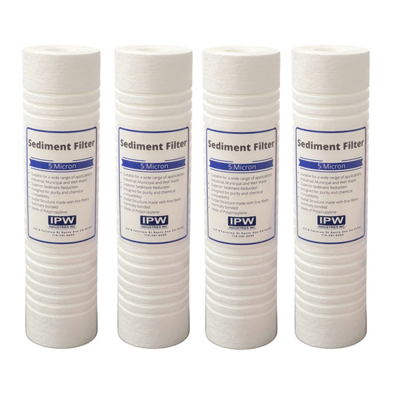 Compatible-Purenex-SG-5M-5-Micron-Sediment-Water-Filter-Grooved-Cartridge,-4-Pack,Isopure-Water,7