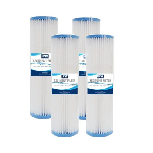Compatible-to-Watts-Pack-of-4-Filter-(WPC0.35-975)-9.75X2.75-0.35-Micron-Pleated-Sediment-Filters,Isopure-Water,1