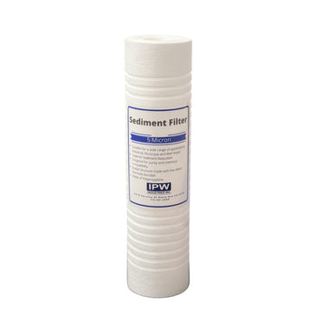 10 inch×2.5 inch 5 Micron Grooved Sediment Melt Blown Filters Cartridges (Compatible Replace Aqua-Pure AP110 Whole House) by IPW Industries Inc.