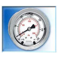 Noshok---510-Series---2.5-Stainless-Steel-Gauge,-Glycerin-Fill-1/4-NPT-Center-Stem,Isopure-Water,2