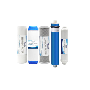 75 GPD Complete Reverse Osmosis Replacement Filter Set For Under Sink 5-Stage RO Replacement Water Filter System