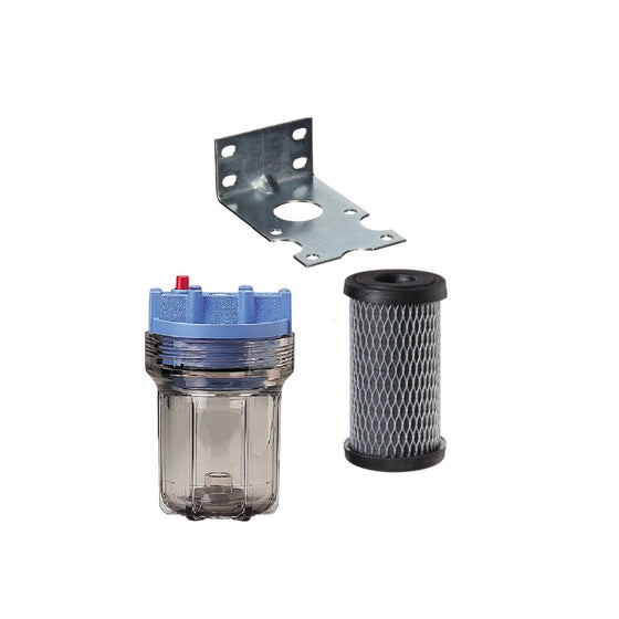 Pentek-#5-Slim-Line-Clear-Filter-Housing-System-Kit-|-Complete-with-Bracket-and-C2-Filter,Isopure-Water,9